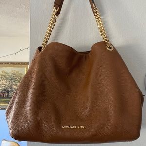 Michael Kors Brown Leather Shoulder Purse